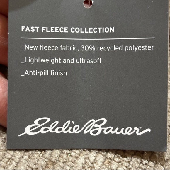 ❤️2/$15 or 3/$21❤️NWT Eddie Bauer Striped 1/4 Zipped Pullover Fleece, Size M - Picture 10 of 11